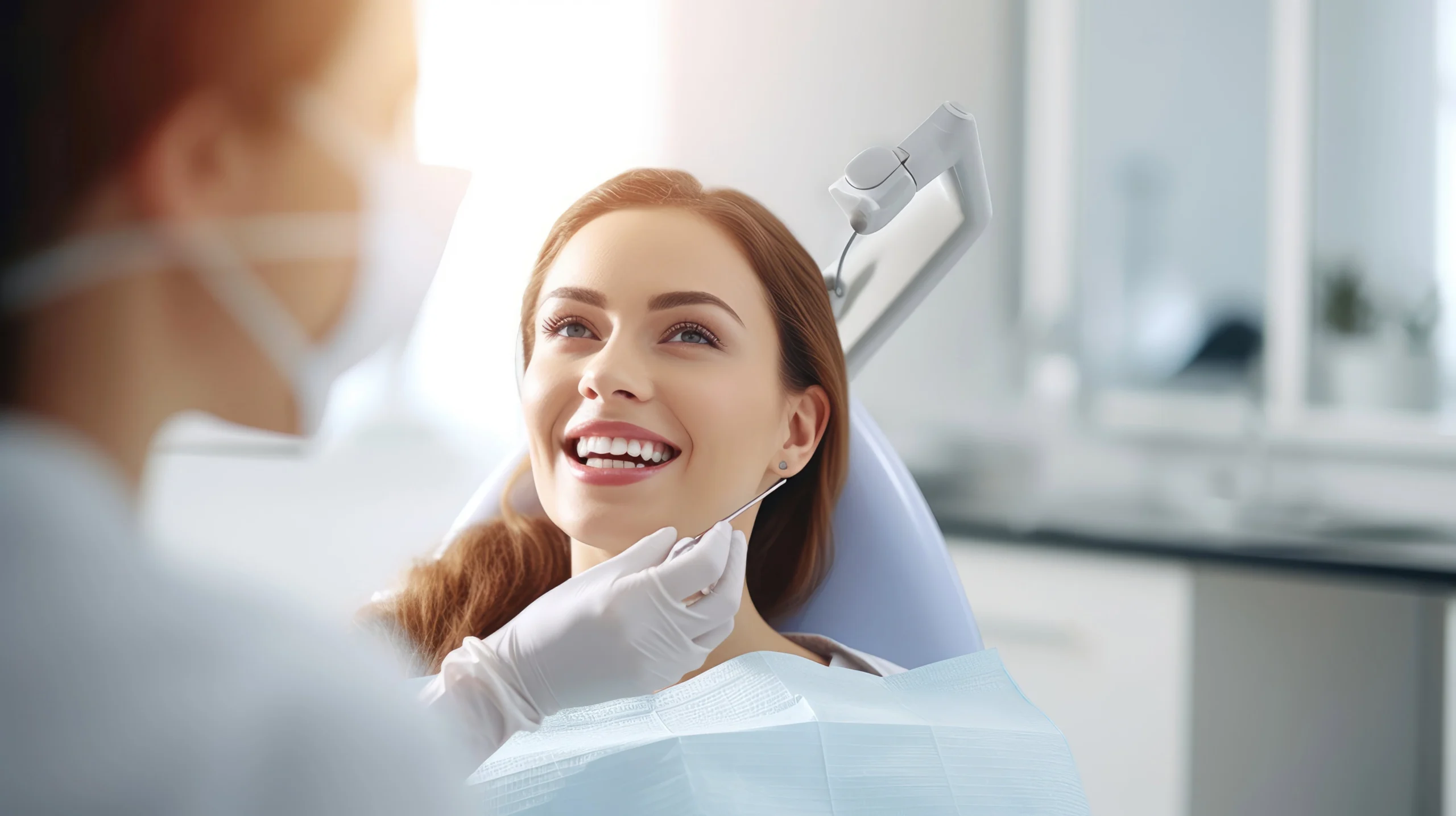 Woman sitting of dental chair | Boger Dental | Plymouth MN